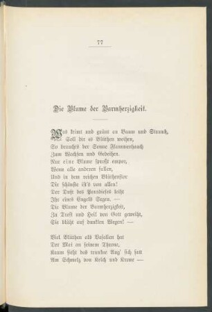 Die Blume der Barmherzigkeit.