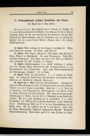 13. Stellungskämpfe zwischen Montdidier und Noyon