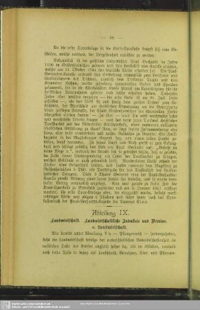 Abteilung IX. Landwirtschaft. Landwirtschaftliche Industrie und Vererine