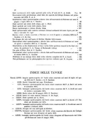 INDICE DELLE TAVOLE