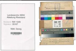 Entnazifizierung Georg Matt , geb. 19.05.1900 (Dentist)