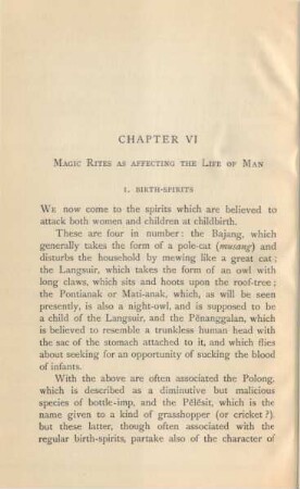 Chapter VI. Magic rites as affecting the life of man