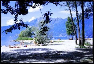 Ascona: Lido, See von der Strandpromenade
