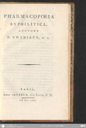 Pharmacopoeia syphilitica