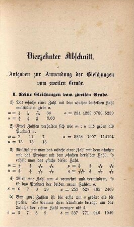 Vierzehnter Abschnitt.