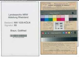 Entnazifizierung Gottfried Braun , geb. 16.07.1900 (Maschinenmeister)