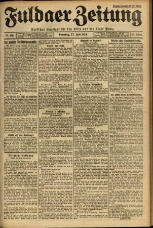Erste Ausgabe vom Sonntag, den 22. Juli 1923.