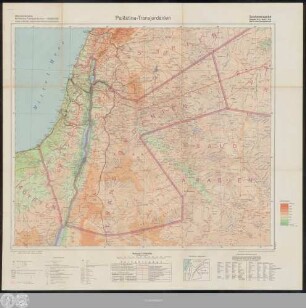 Übersichtskarte: Palästina-Transjordanien 1:1000000