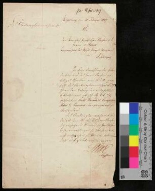 Schreiben vom Oberkriegscommissariat Rendsburg Herrn v. Haack, Commisair des Preuß. Kriegs Ministers in Schleswig