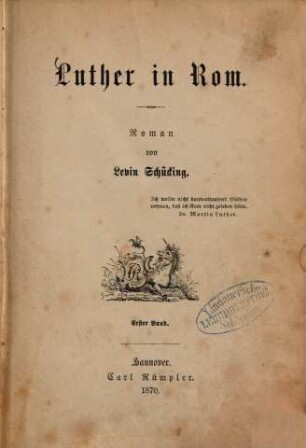 Luther in Rom : Roman, 1