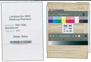 Entnazifizierung Marie Mottet , geb. 01.04.1891 (Kauffrau)