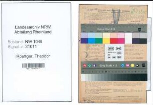Entnazifizierung Theodor Roettger , geb. 04.06.1895 (Postbeamter)