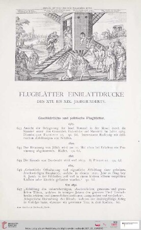 Flugblätter, Einblattdrucke des XVI. bis XIX. Jahrhunderts(Nr. 643 - 751)