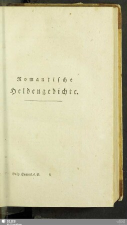 Romantische Heldengedichte