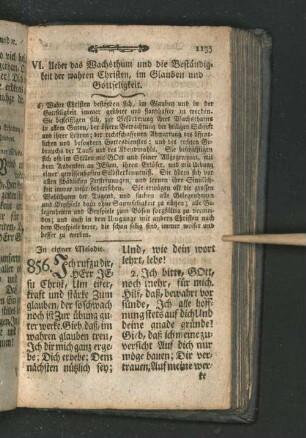VI. Ueber das Wachsthum und die Beständigkeit der wahren Christen, im Glauben und Gottseligkeit.