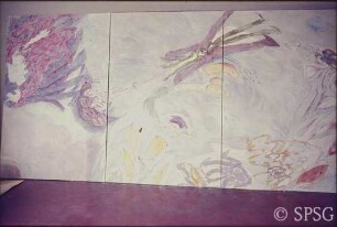 Berlin, Schloss Charlottenburg, Neuer Flügel, Speisesaal (Weißer Saal), R. 362, Entwurf Deckenmalerei von Hann Trier.