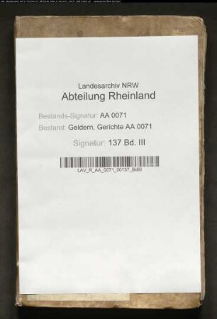 Rechnung des Amtes Krickenbeck