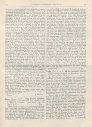 249-250 [Rezension] Reuss, Eleonore, Philipp Nathusius Jugendjahre. Nach Briefen und Tagebüchern
