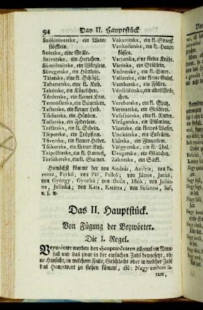 Das II. Hauptstück. Von Fügung der Beywörter