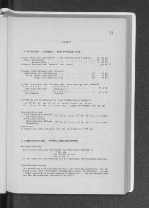 2. Gebietseinteilung - Verwaltungsgliederung