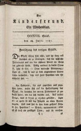 CCCXVII. Stück, den 28. Julii, 1781
