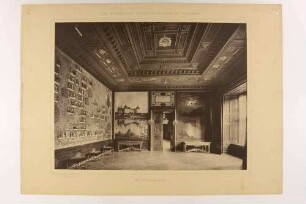 Das Wettinzimmer im Westflügel des Residenzschlosses in Dresden, aus der Mappe: Das Königliche Residenzschloss zu Dresden von Römmler & Jonas