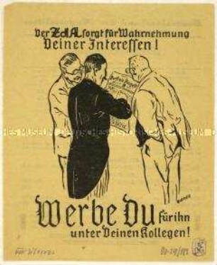Aufruf zum Eintritt in den Zentralverband der Angestellten