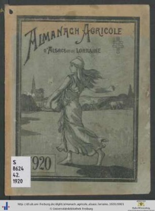 42. Jahrgang: Almanach agricole d’Alsace et de Lorraine