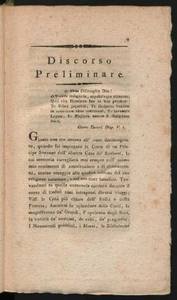 Discorso Preliminare