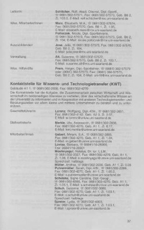 Kontaktstelle für Wissens- und Technologietransfer