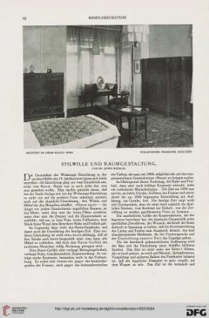 Stilwille und Raumgestaltung