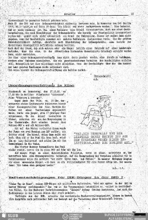 Haftentschädigungen für DDR-Bürger in der BRD?