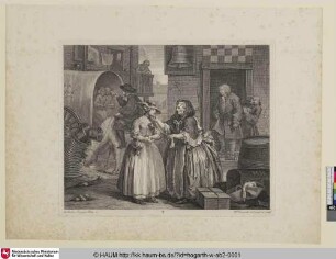 A Harlots Progress Plate 1. [M. Hacksbouts Ankunft in London]