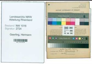 Entnazifizierung Hermann Geerling , geb. 04.07.1893 (Landwirt)
