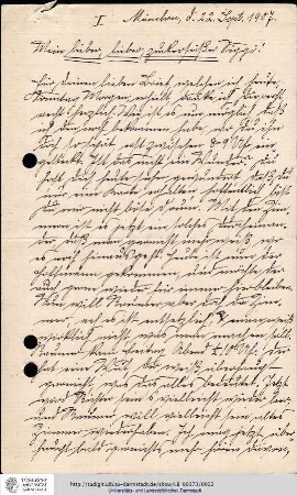 Brief vom 22.09.1907