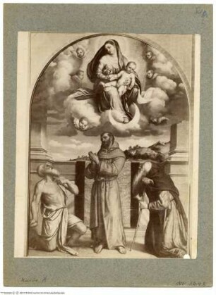 Madonna mit Kind und den Heiligen Franziskus, Hieronymus, Antonio Abbas