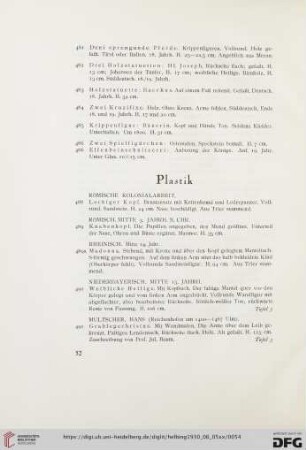 Plastik (Nr. 487-517)