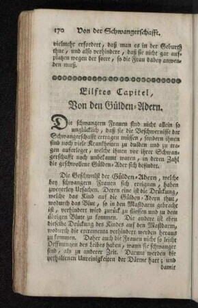 Eilftes Capitel, Von den Gülden-Adern.