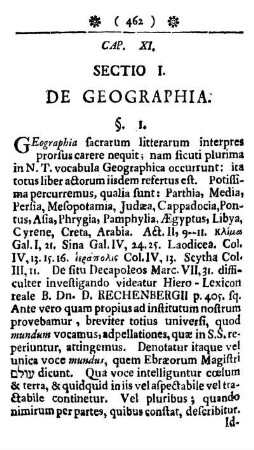 Sectio I. De Geographia.