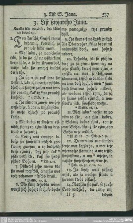 3. List ßwjateho Jana