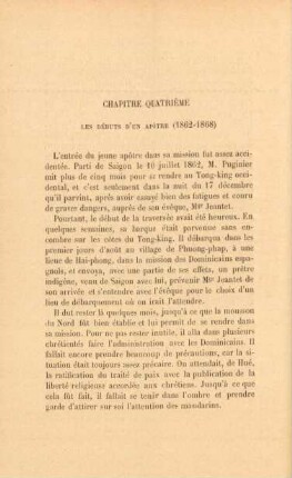 Chapitre quatrième. Les débuts d'un apôtre (1862-1868)