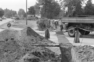 Bau der neuen Straßenbahnlinie "Südbahn" durch die Eckenerstraße