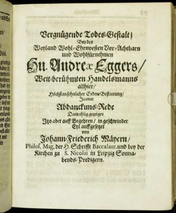 Vergnügende Todes-Gestalt