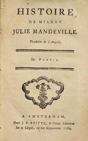 Histoire de Milady Julie Mandeville : Traduite de l'Anglois, 2