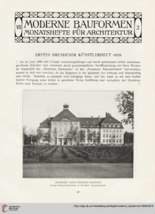 7: Erstes Dresdener Künstlerheft 1908