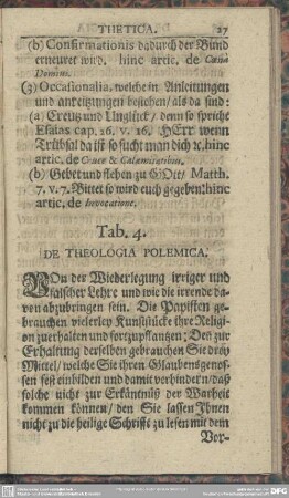 Tab. 4. De Theologia Polemica