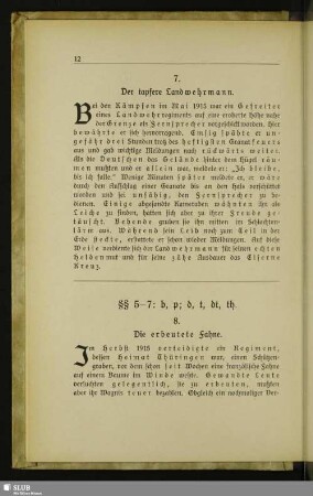 7. Der tapfere Landwehrmann