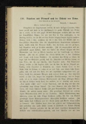136. Napoleon und Bismarck nach der Schlacht von Sedan.