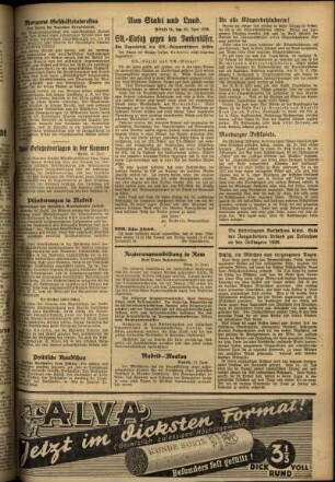 Zweite Ausgabe vom Mittwoch, den 10. Juni 1936.