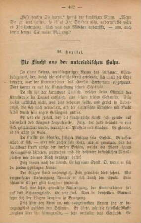 96. Kapitel. Die Flucht aus der unterirdischen Bahn.